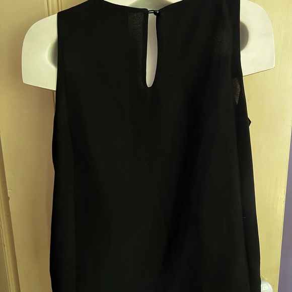 Black Vintage Business-Formal or Date Night blouse w/ Jewelled Peter Pan Collar - Picture 8 of 8